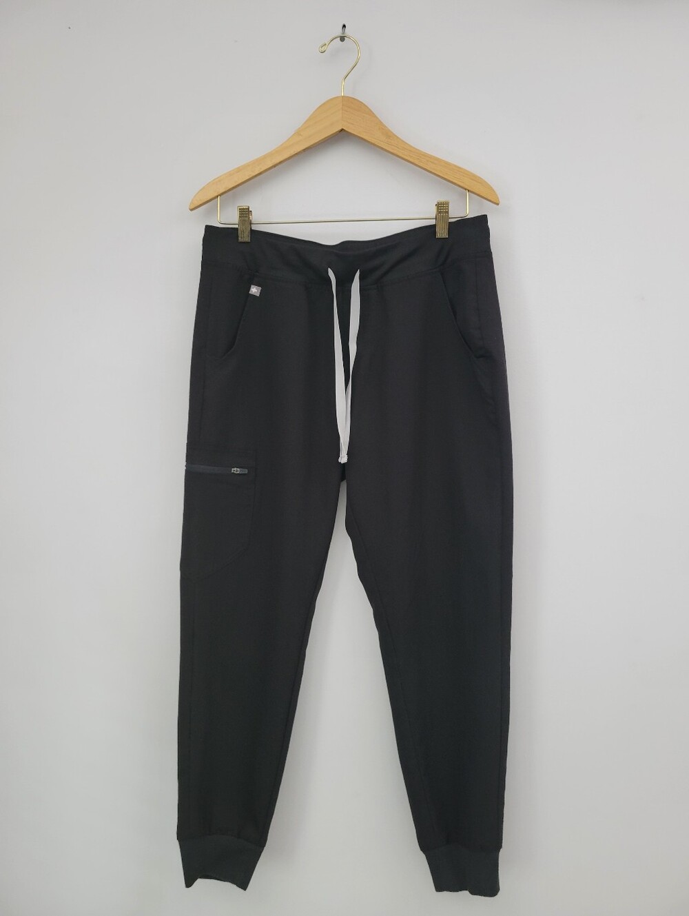 Figs Zamora Jogger Scrubs Black Sz XS Tapered Leg